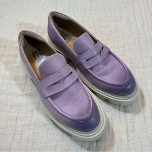 Miz Mooz Women's Leather Loafers Torin Lavender Size 39, US Size 8-8.5